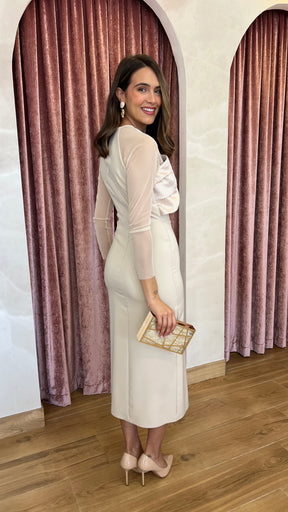 Vestido Ágata Beige-Champán “Made in Spain”