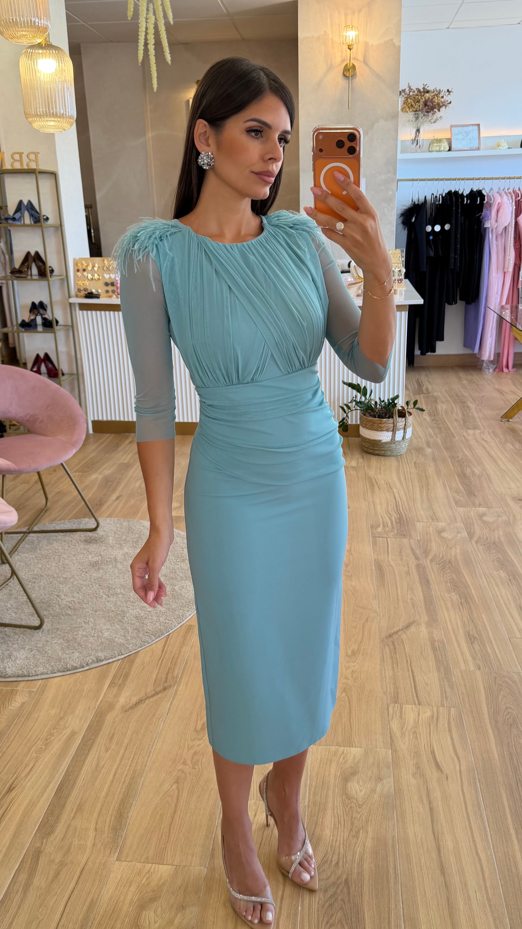 Vestido Leonor Azul Hielo “Made in Spain”