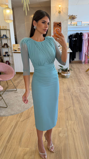 Vestido Leonor Azul Hielo “Made in Spain”