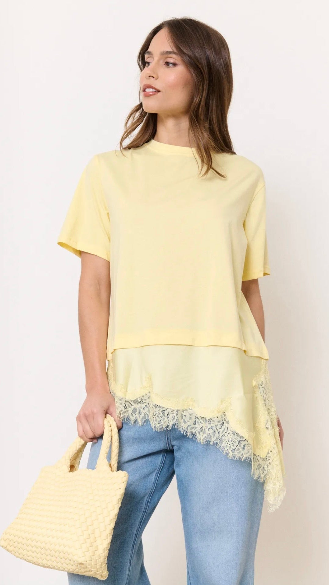 Camiseta Encaje Amarilla