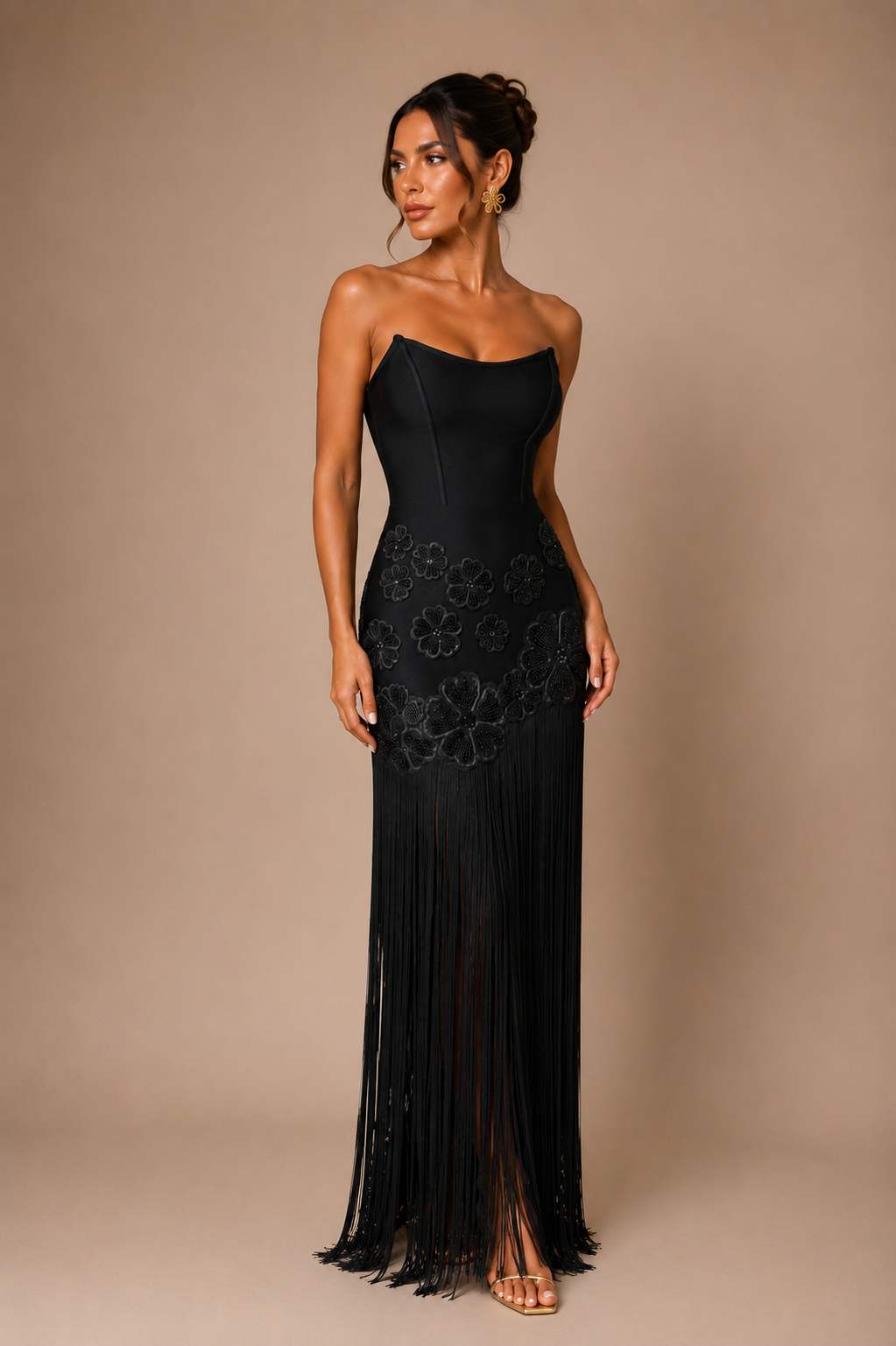 Vestido Bandage Seyran Flecos