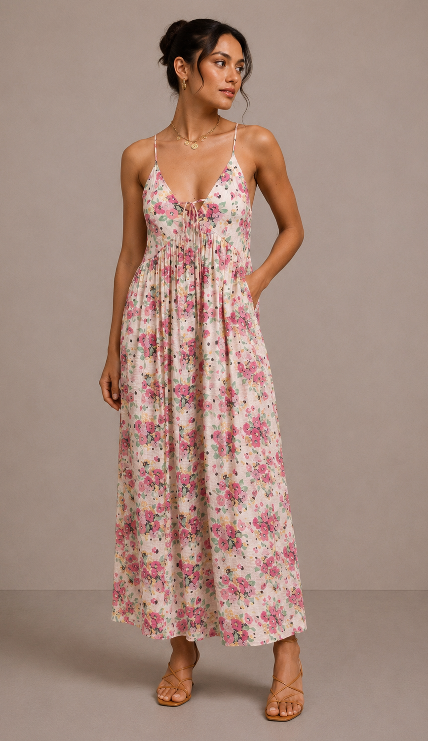 Vestido Rosa Floral