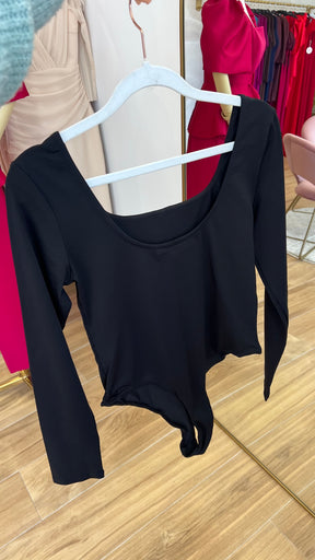 Body Básico Manga Larga Negro