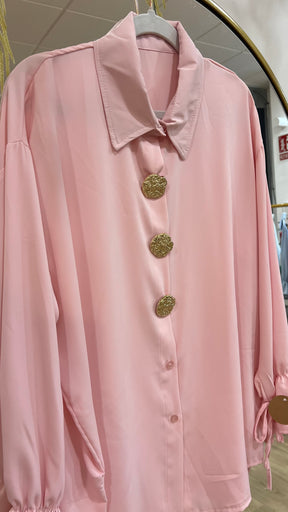 Camisa Botones Oro Rosa