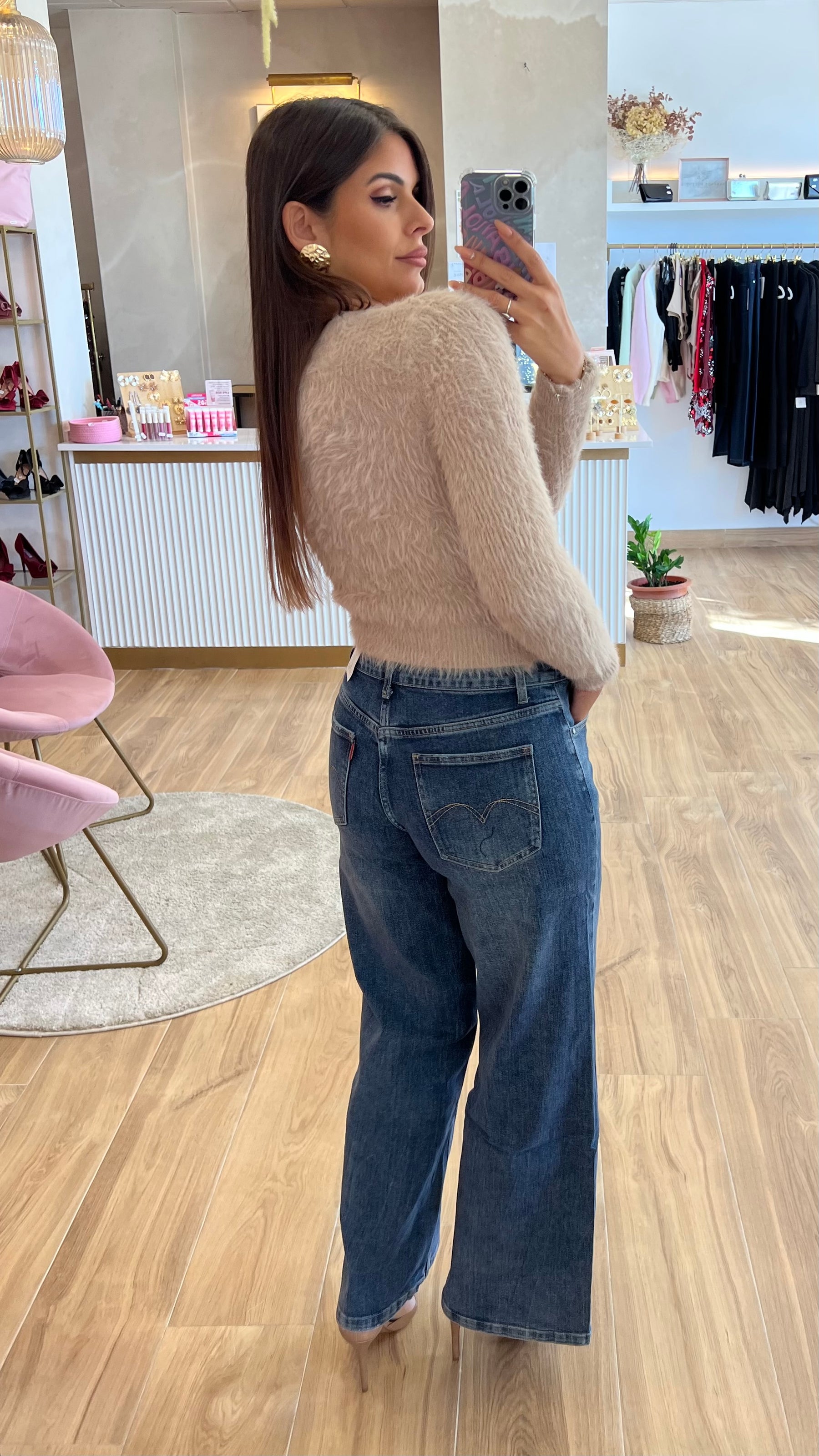 Rebeca Básica Pelito Beige-Topo