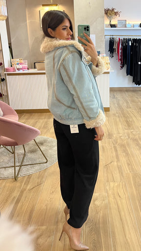 Chaqueta Denim Glam Fur