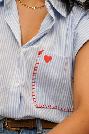 Camisa Azul Rayas