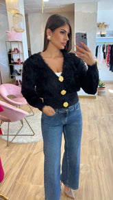 Rebeca Botones Oro Negra