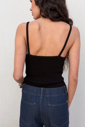Pantalón Fluido Efecto Denim