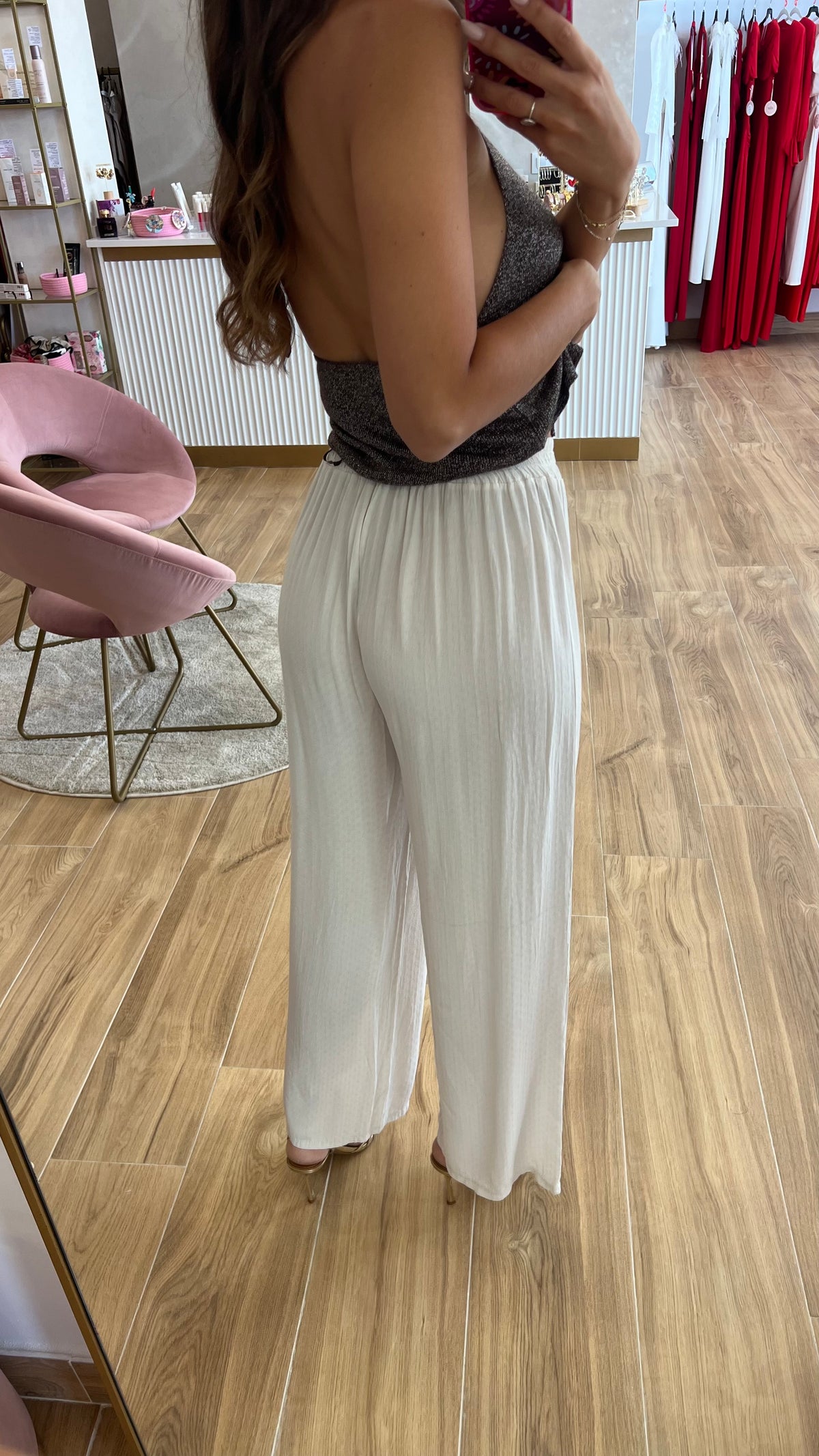 Pantalón Fluido Beige