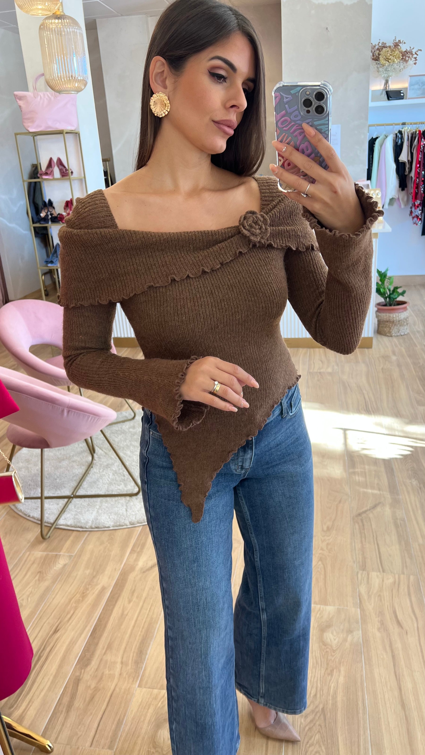 Jersey Asimétrico Flor