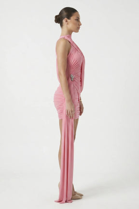 Vestido Draped Rosa