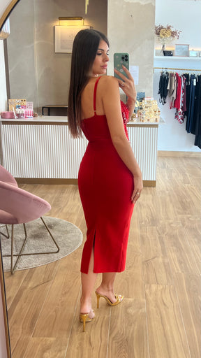 Vestido Bandage Valentina Rojo