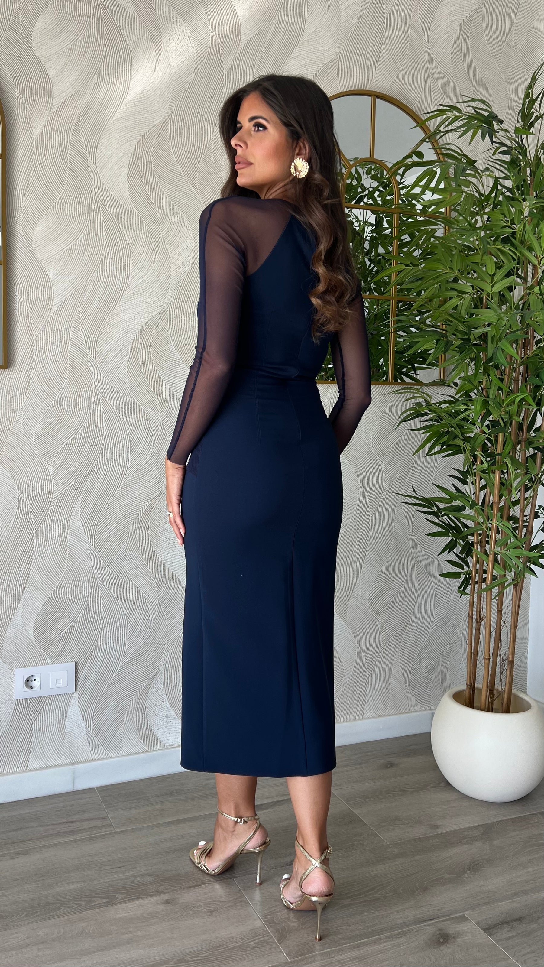 Vestido Aura Azul Noche “Made in Spain”