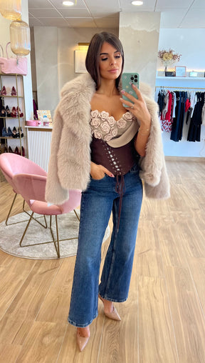 Top Corsé Rossette Chocolate