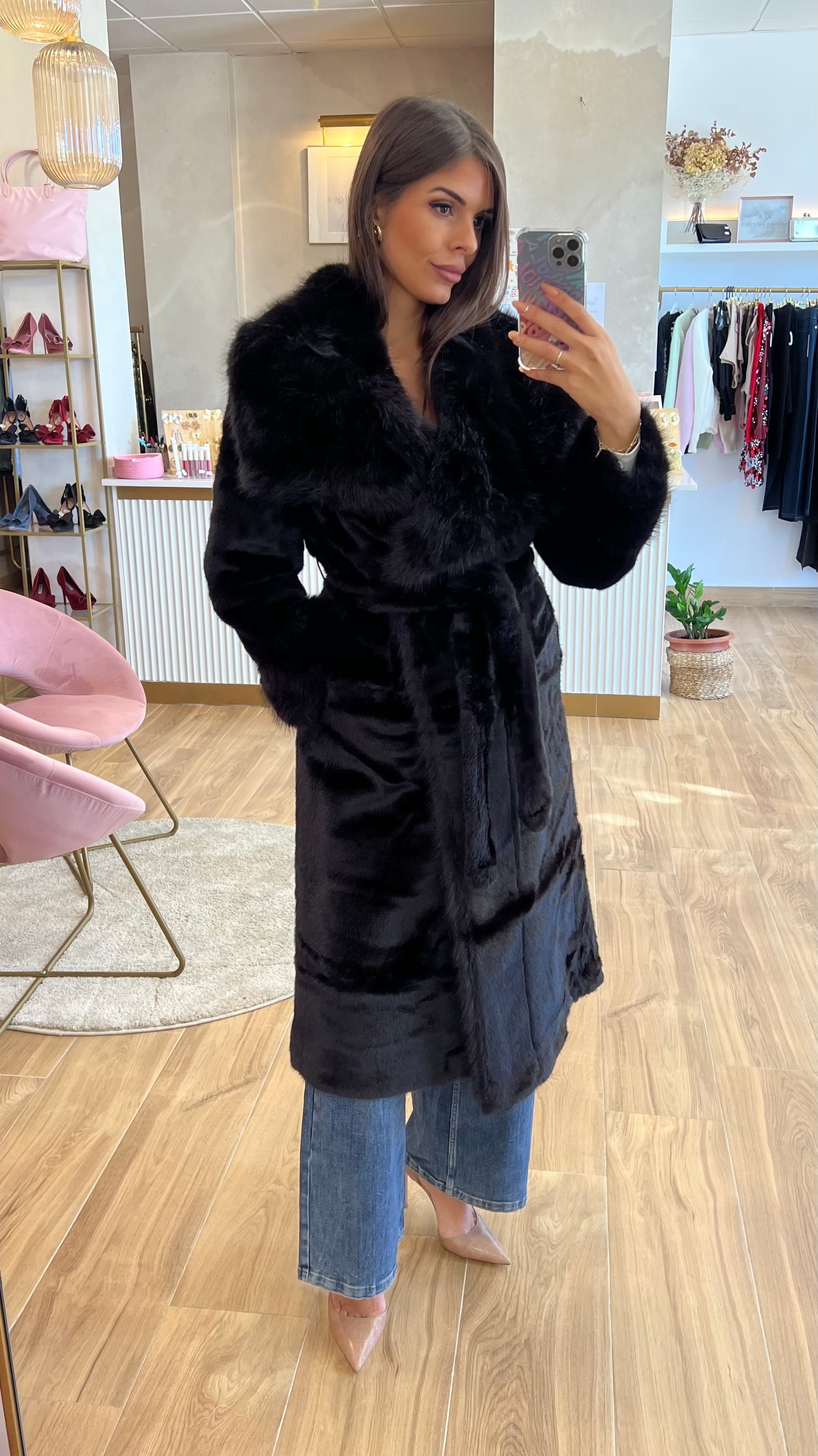 Abrigo Largo Negro Premium