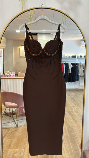 Vestido Bandage Valentina Chocolate