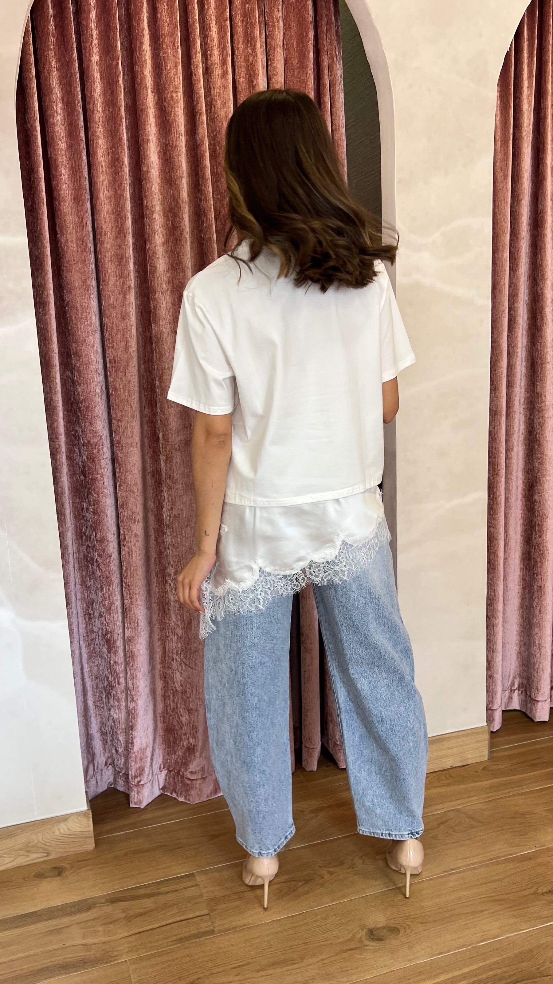 Camiseta Encaje Blanca