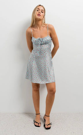 Vestido Lencero Floral Satinado