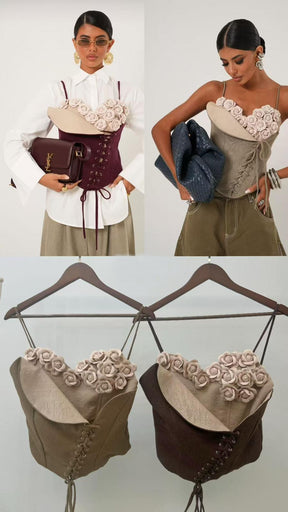 Top Corsé Rossette Oliva