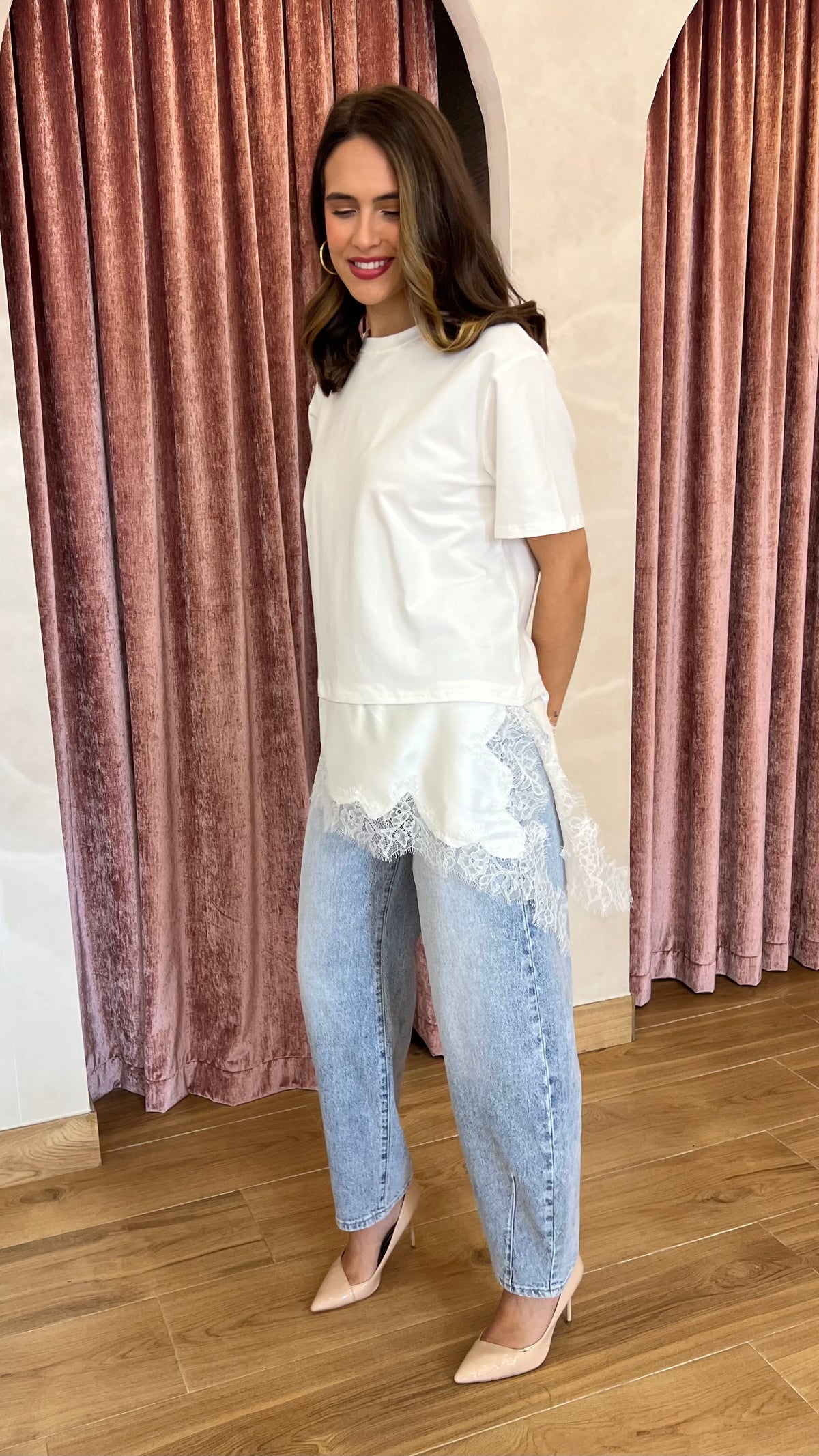 Camiseta Encaje Blanca