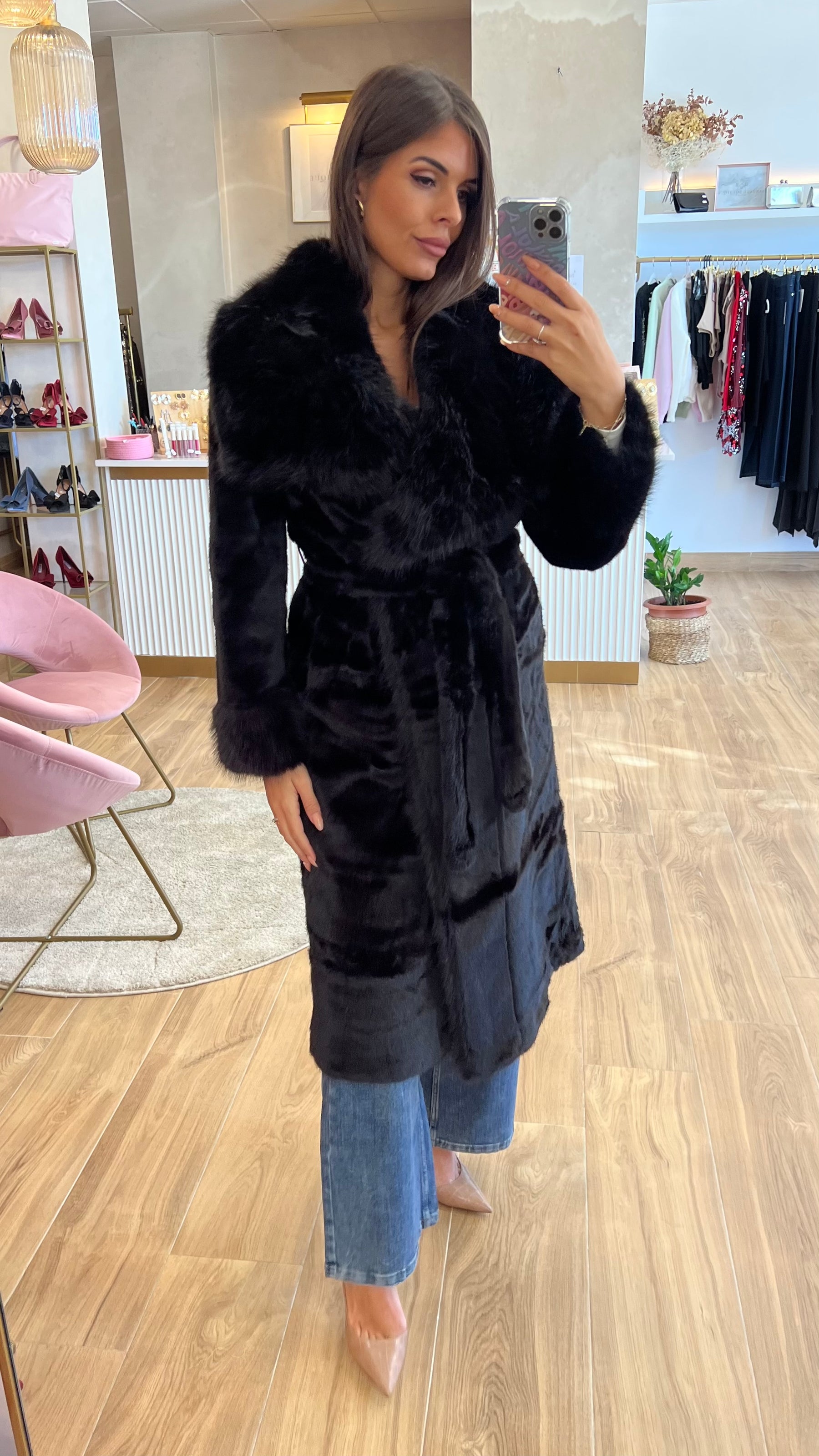 Abrigo Largo Negro Premium