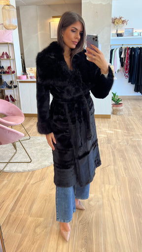 Abrigo Largo Negro Premium