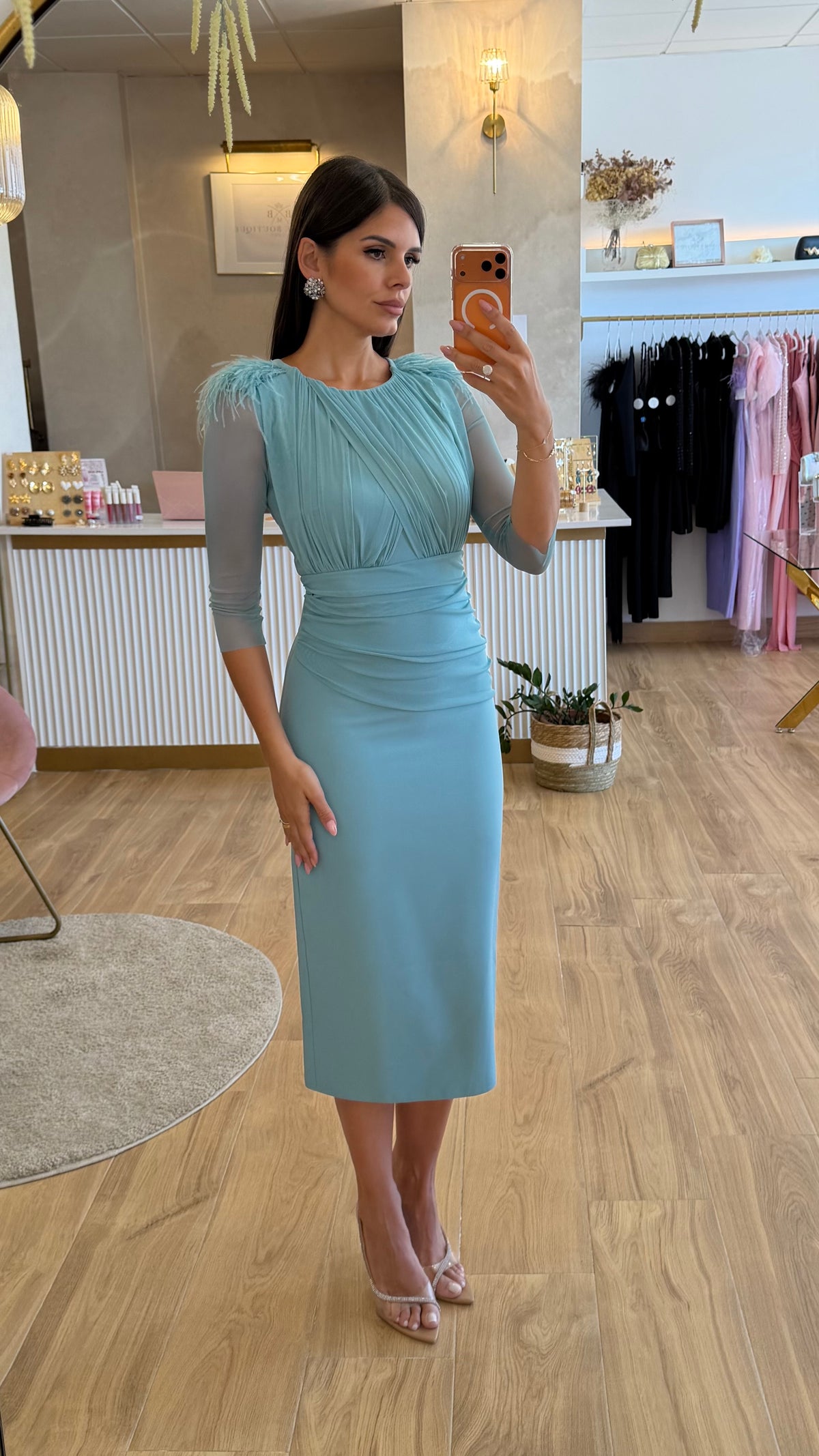 Vestido Leonor Azul Hielo “Made in Spain”