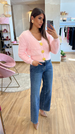 Rebeca Botones Oro Rosa