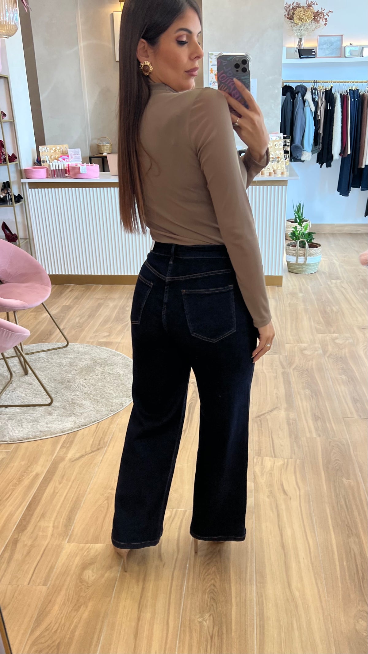 Pantalón Denim Cruzado