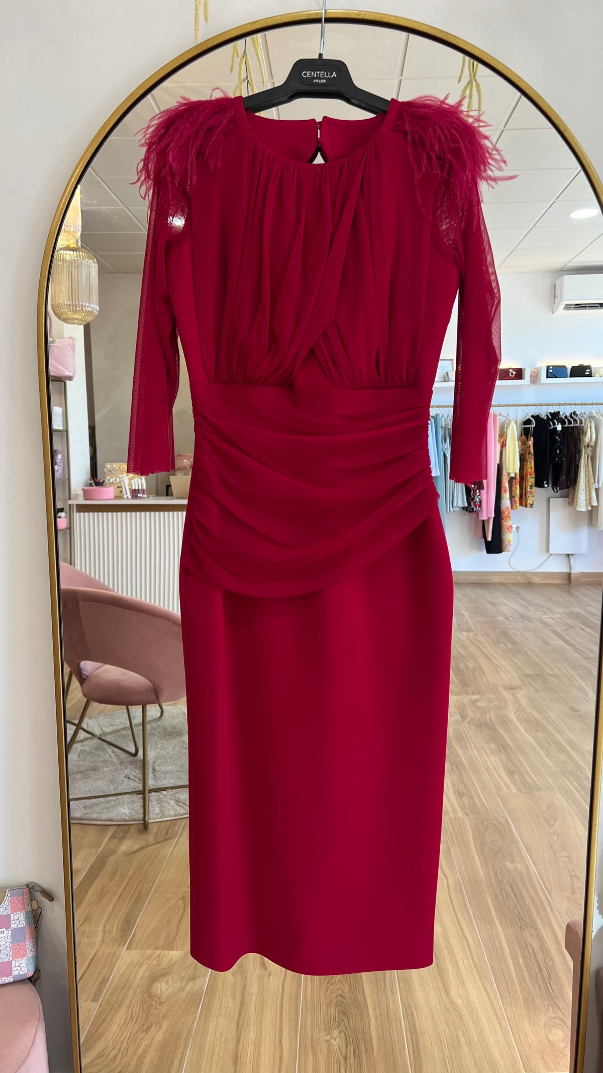 Vestido Leonor Cereza “Made in Spain”