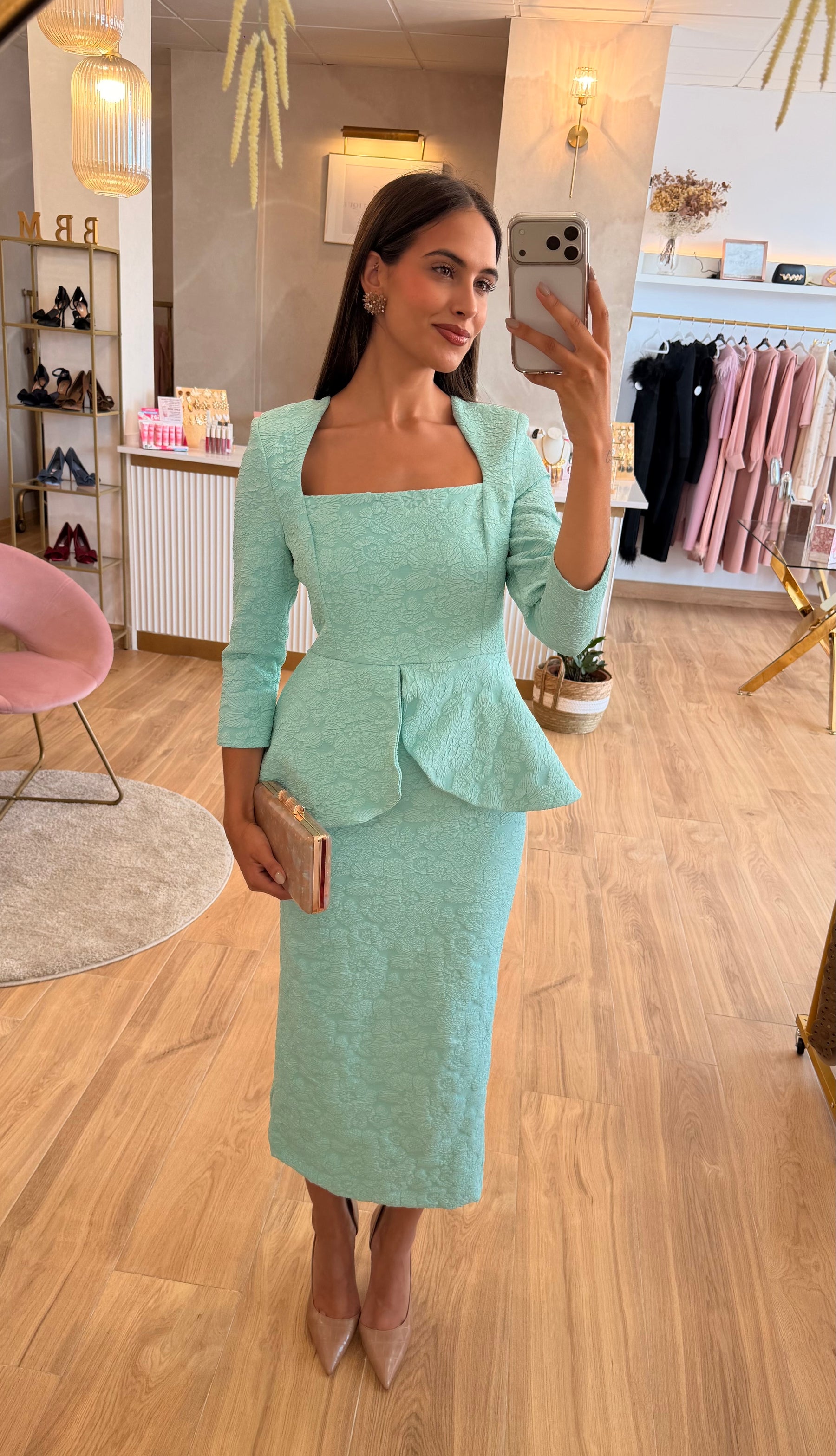 Vestido Rose Verde Agua “Made in Spain”