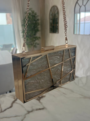 Clutch Nácar & Oro Delux
