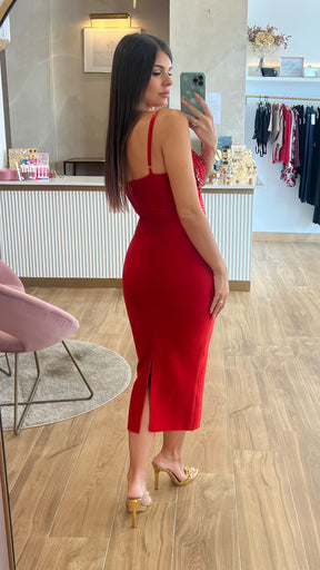 Vestido Bandage Valentina Rojo