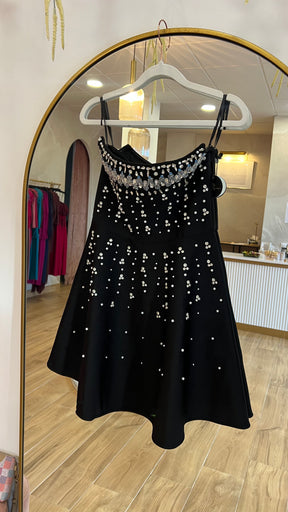 Vestido Reina Cristales Negro