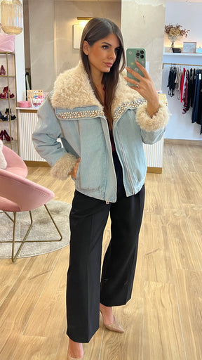 Chaqueta Denim Glam Fur