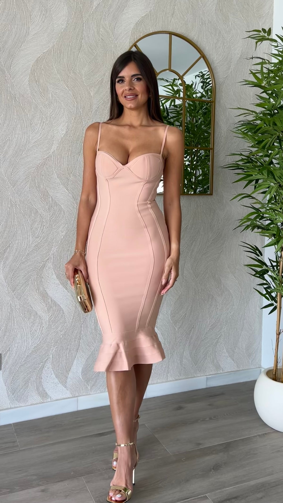 Vestido Bandage Araceli Rosado