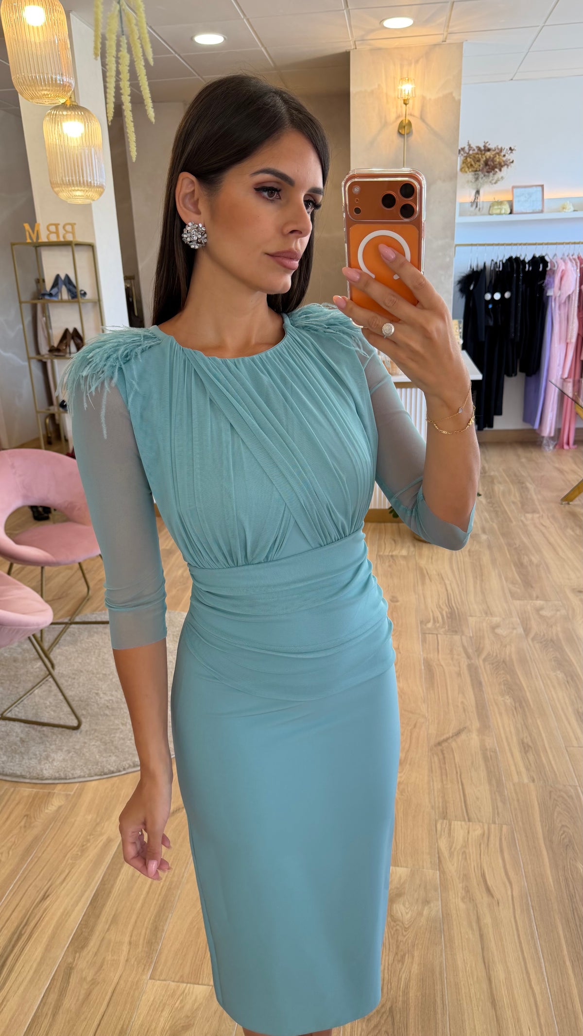 Vestido Leonor Azul Hielo “Made in Spain”