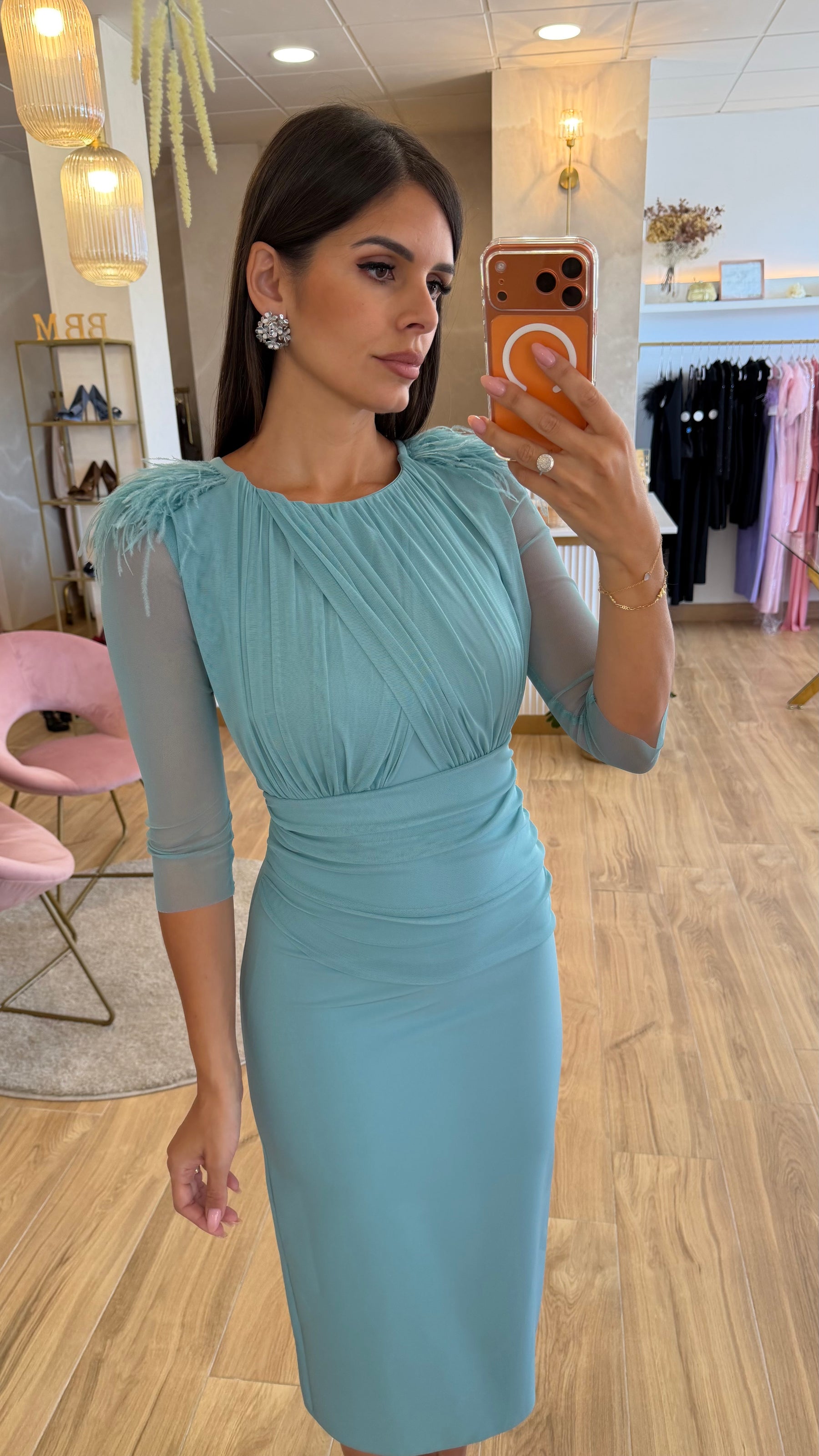 Vestido Leonor Azul Hielo “Made in Spain”