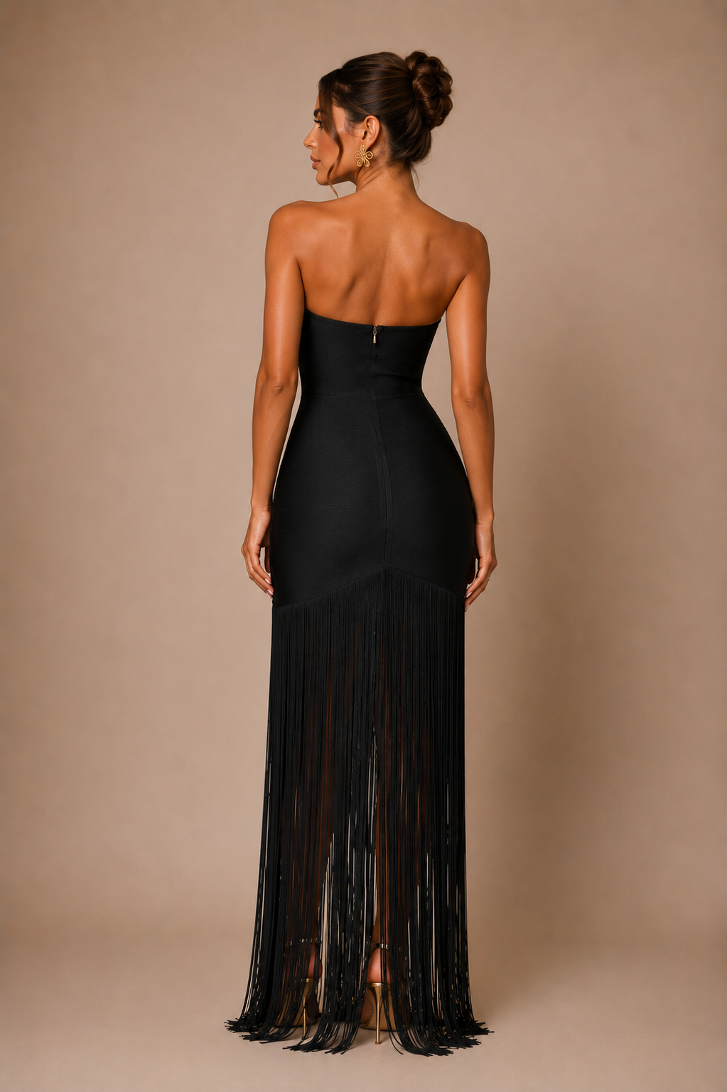Vestido Bandage Seyran Flecos
