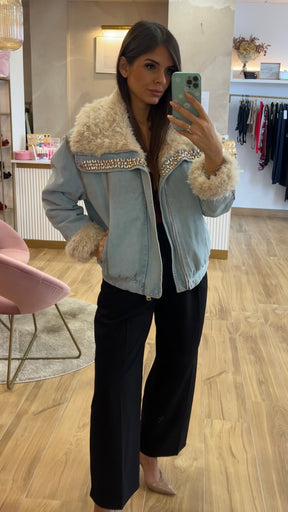 Chaqueta Denim Glam Fur