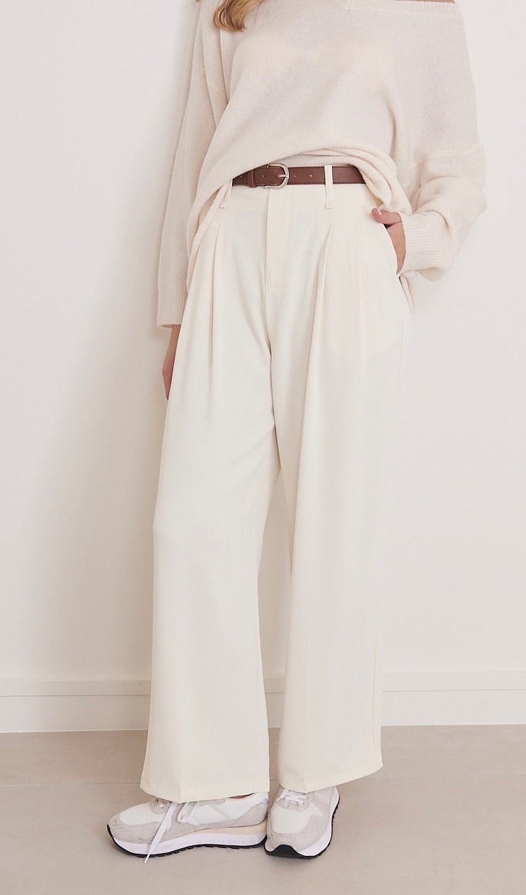 Pantalón Pinza Beige