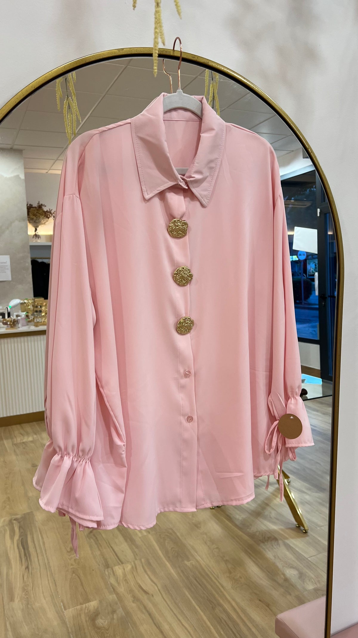 Camisa Botones Oro Rosa
