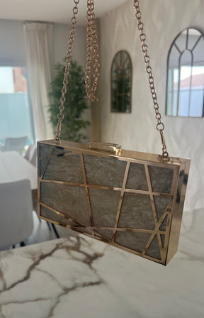 Clutch Nácar & Oro Delux