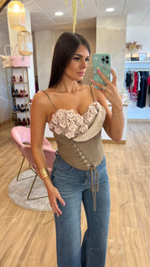 Top Corsé Rossette Oliva