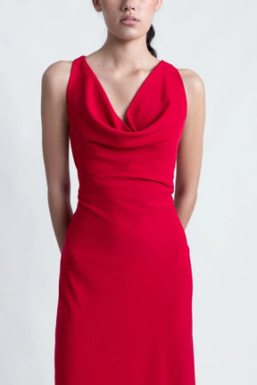 Vestido Rojo Aplique