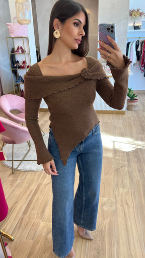 Jersey Asimétrico Flor