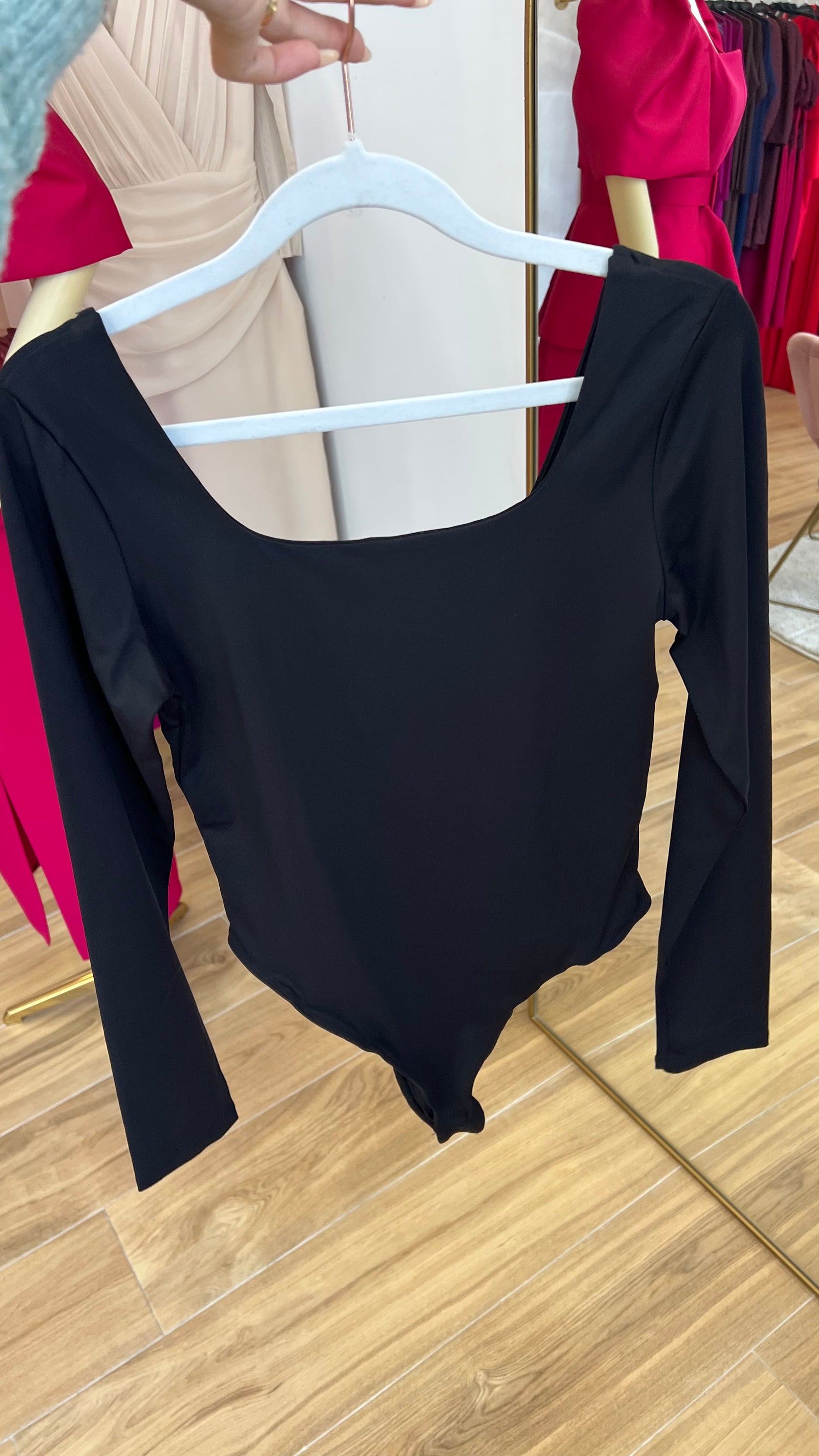 Body Básico Manga Larga Negro