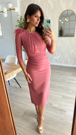 Vestido Leonor Rosa Marsala “Made in Spain”