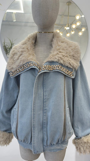 Chaqueta Denim Glam Fur